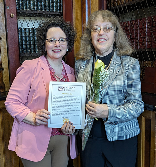 Dr. Hauser and Ann Tenglund (right)