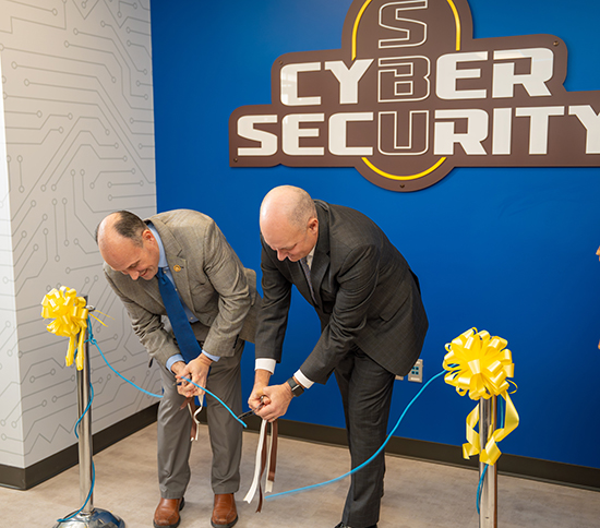 Rep. Langworthy and Dr. Gingerich cut the cable