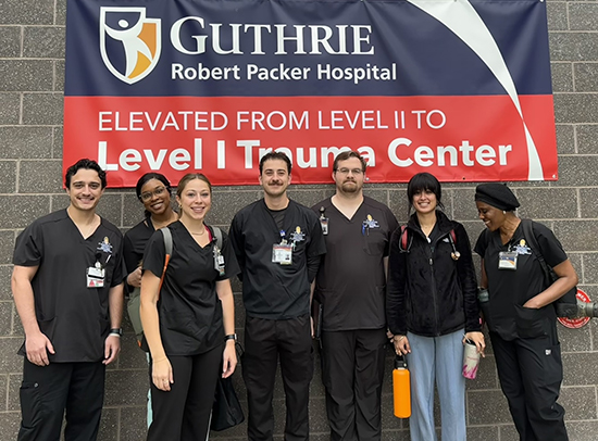 Mike Rappa (from left), Esoshani Barton, Addison Gremli, Adam Russ, Austin Ring, Amanjit Rai and Antonia Richmond  