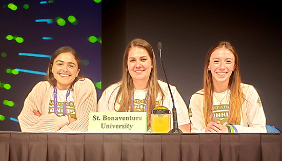 From left: Madison Mortillaro, Kathryn Eddinger and Margaret Cole.