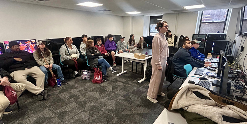 SBU-TV session with Salamanca students and teachers