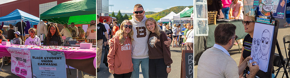 Students and their families enjoy activities together during Family Weekend at SBU.