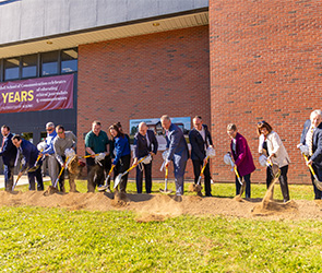 Groundbreaking ceremony for the Jandoli School of Communication.